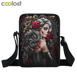 Gothic Messenger Bag for Women Grim Reaper Punk Shoulder Bag