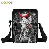 Gothic Messenger Bag for Women Grim Reaper Punk Shoulder Bag