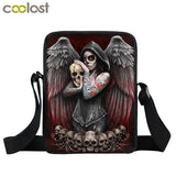 Gothic Messenger Bag for Women Grim Reaper Punk Shoulder Bag