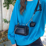 Gothic Mini Square Bag Women Chains Crossbody Phone Bags