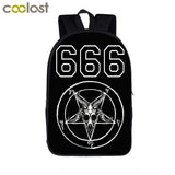 Dark Gothic Skull Reaper School Backpack for Teenage Boys Girls