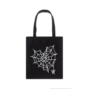 Dark Harajuku Canvas Bag Cartoon Print Gothic Female Bag Large Capacity