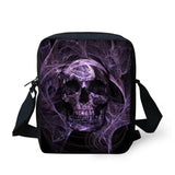 Dark Skeleton Print Messenger Bag Shoulder Bag Mini Cross-body Satchel