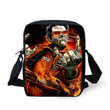 Dark Skeleton Print Messenger Bag Shoulder Bag Mini Cross-body Satchel