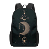 Dark Art Eye Sun Stars 3D Print Book Bags Back to School Bag Set