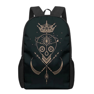 Dark Art Eye Sun Stars 3D Print Book Bags Back to School Bag Set