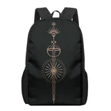 Dark Art Eye Sun Stars 3D Print Book Bags Back to School Bag Set
