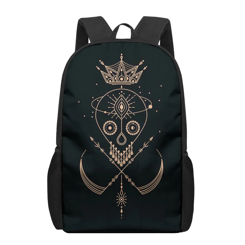 Dark Art Eye Sun Stars 3D Print Book Bags Back to School Bag Set