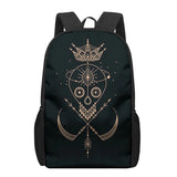 Dark Art Eye Sun Stars 3D Print Book Bags Back to School Bag Set