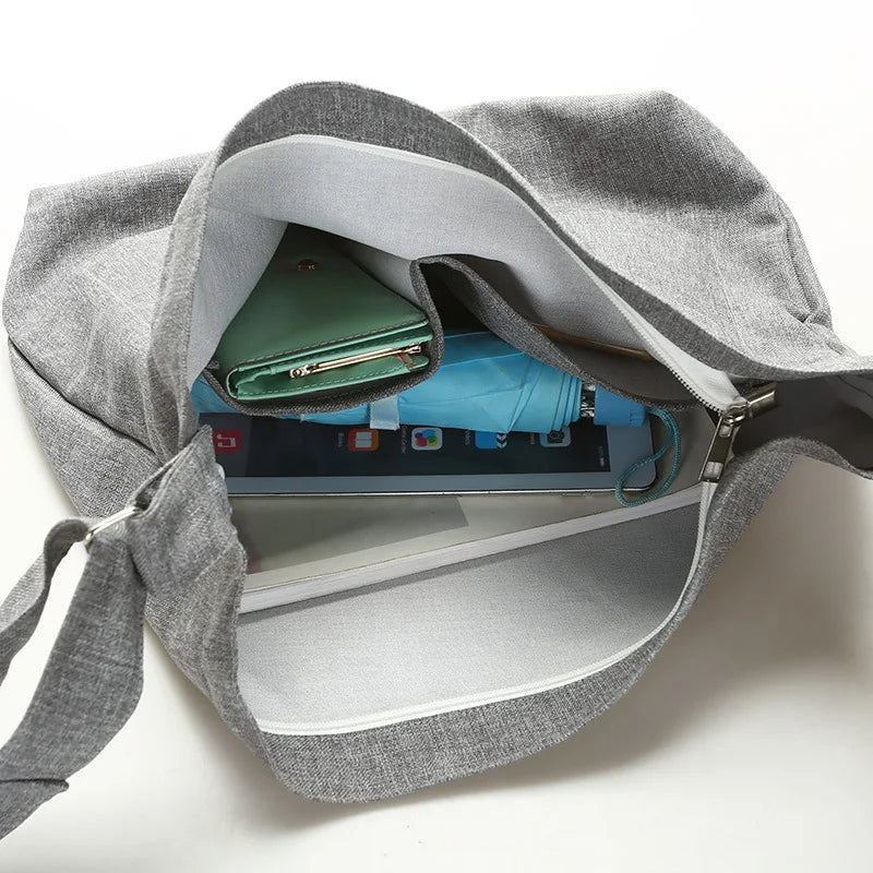 Nylon School Bags Large Capacity Shoulder Shopping Bag