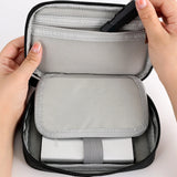 Data Cable Storage Bag Lightweight Portable Zipper Women Clutch