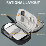 Data Cable Storage Bag Lightweight Portable Zipper Women Clutch