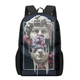 David Art Print 16-inch Teen School Backpack