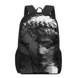 David Art Print 16-inch Teen School Backpack