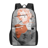 David Art Print 16-inch Teen School Backpack