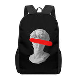 David Art Print 16-inch Teen School Backpack
