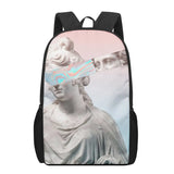 David Art Print 16-inch Teen School Backpack