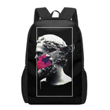David Art Print 16-inch Teen School Backpack