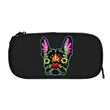 Sugar Skull French Bulldog Zipper Pen Box
