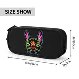 Sugar Skull French Bulldog Zipper Pen Box