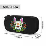Sugar Skull French Bulldog Pen Box Student Anime Pencil Case