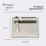 Pu Zero Wallet Ins Clip Fastener Short Zipper Women's Purse