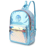 Sequin Cartoon Pattern PVC Backpack - School Travel Shoulder Bag