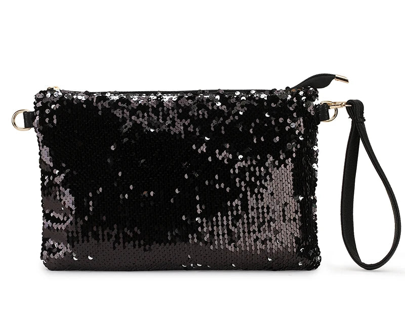 Gradient Sequins Dazzling Envelope Crossbody Bag Handbag Totes