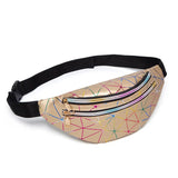 Dazzling Lozenge Women's Waist Chest Bag Laser Summer Travel PVC