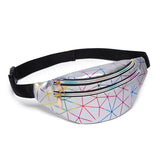 Dazzling Lozenge Women's Waist Chest Bag Laser Summer Travel PVC