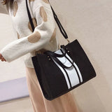 Canvas Ladies Shoulder Bag Casual Tote Large Capacity Travel Shopping