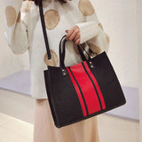 Canvas Ladies Shoulder Bag Casual Tote Large Capacity Travel Shopping