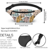 Deanfun 3D Printed Fanny Pack Waterproof Waist Pack