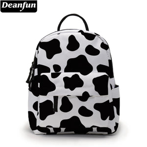 Deanfun Cow Spot Mini Backpack Waterproof Shoulder Bag for Teens