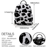 Deanfun Cow Spot Mini Backpack Waterproof Shoulder Bag for Teens