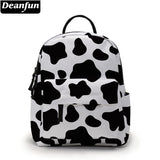 Deanfun Cow Pattern Mini Backpack for Girls Small Women Kids School Bag