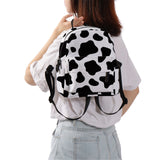 Deanfun Cow Pattern Mini Backpack for Girls Small Women Kids School Bag