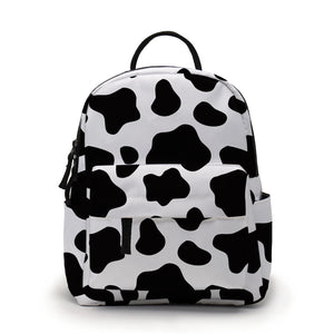 Deanfun Cow Pattern Mini Backpack for Girls Small Women Kids School Bag