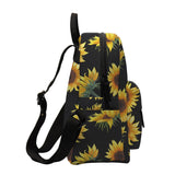 Yellow Sunflower Mini Backpack for Girls Women School Bags DMNSB-29