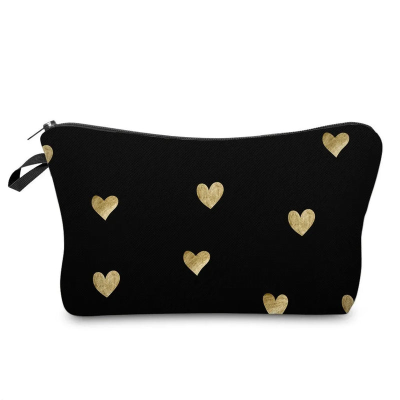 Deanfun Waterproof Love Heart Cosmetic Bag Makeup Travel Organizer