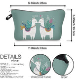 Deanfun Waterproof Makeup Bag Llama Love Cosmetic Bags Travel Cosmetic Pouchs