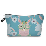 Deanfun Waterproof Makeup Bag Llama Love Cosmetic Bags Travel Cosmetic Pouchs