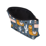 Waterproof Small Makeup Bags Llama Cactus Cosmetic Bag