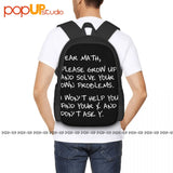 Funny Math Comic Joke College Backpack Large Capacity Sports Bag