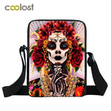 Gothic Skull Crossbody Bag Shoulder Handbag for Women Girls