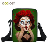 Gothic Skull Crossbody Bag Shoulder Handbag for Women Girls