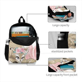Deer Backpack Student School Laptop Travel Bag Brown