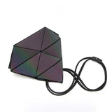 Luminous PU Leather Handbag Geometric Shoulder Bag
