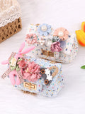 Kids Mini Clutch Bag Cotton Crossbody Purse Girl Messenger Bag