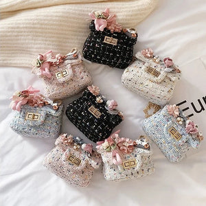 Kids Mini Clutch Bag Cotton Crossbody Purse Girl Messenger Bag